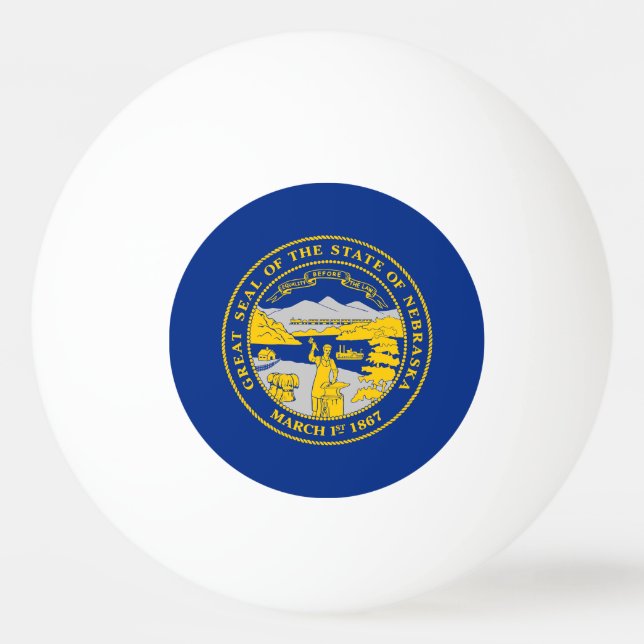 Staatsflagge von Nebraska Tischtennisball (Vorderseite)