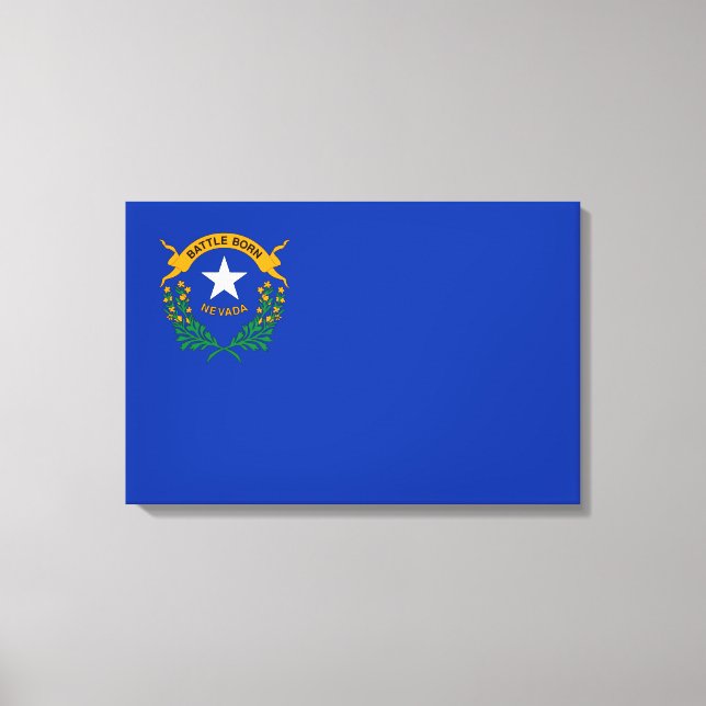 Staatsflagge von Nevada Canvas Print Leinwanddruck (Vorderseite)