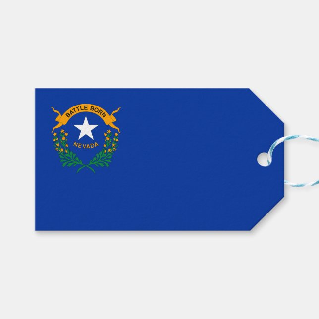 Staatsflagge von Nevada Geschenkanhänger (Vorderseite (Horizontal))