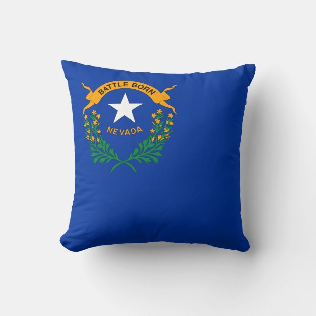 Staatsflagge von Nevada Kissen (Vorderseite)