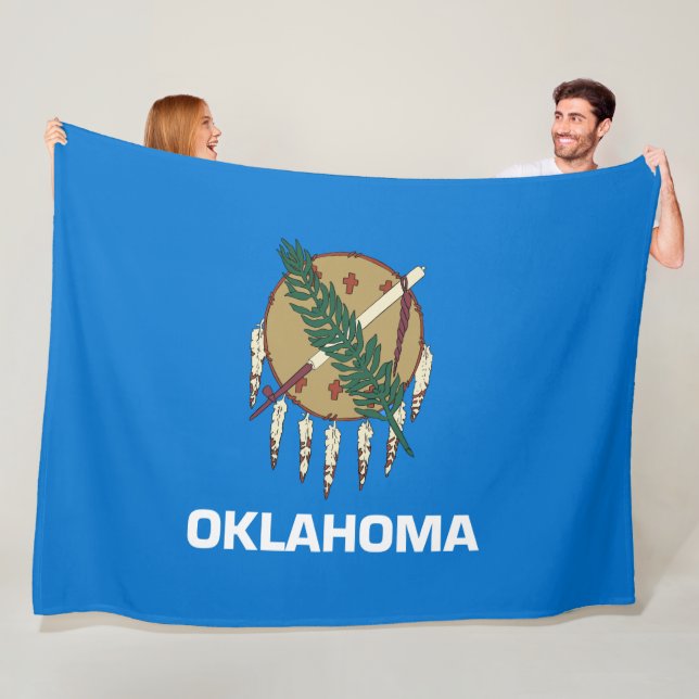 Staatsflagge von Oklahoma Fleecedecke (Beispiel)