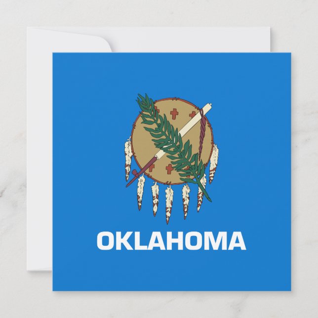 Staatsflagge von Oklahoma Karte (Vorderseite)