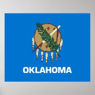 Staatsflagge von Oklahoma Poster