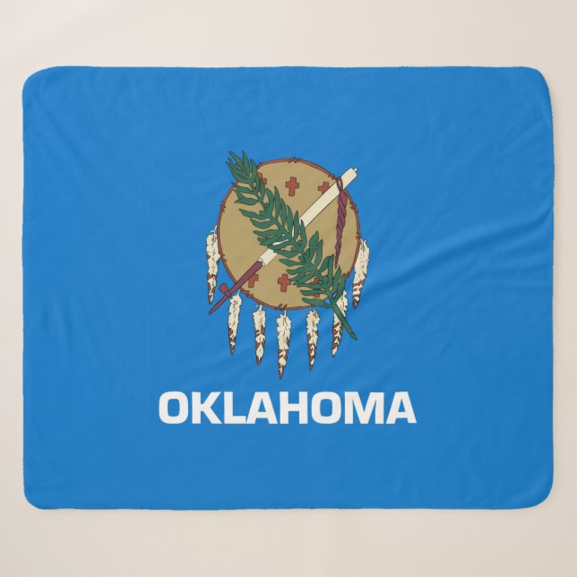 Staatsflagge von Oklahoma Sherpadecke (Vorderseite (Horizontal))