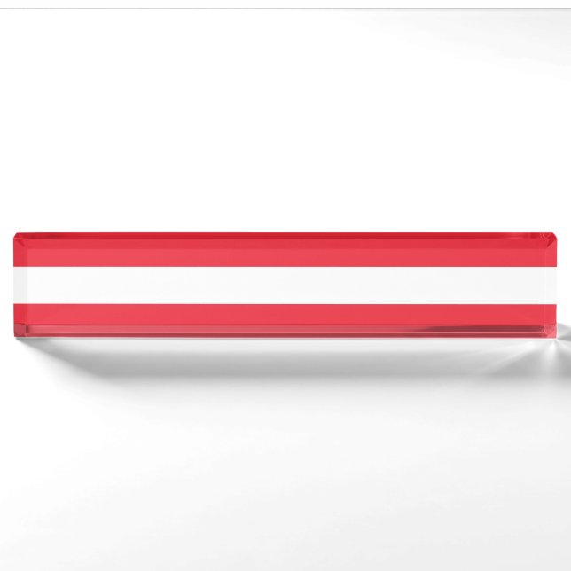 Staatsflagge von Österreich Namensplakette (Vorderseite)