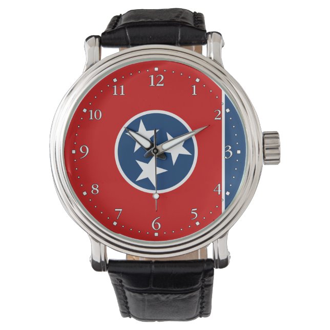 Staatsflagge von Tennessee Armbanduhr (Vorderseite)