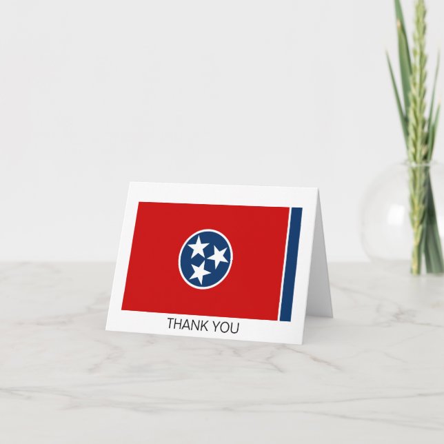 Staatsflagge von Tennessee Dankeskarte (Vorderseite)
