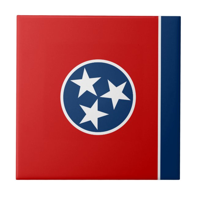 Staatsflagge von Tennessee Fliese (Vorderseite)