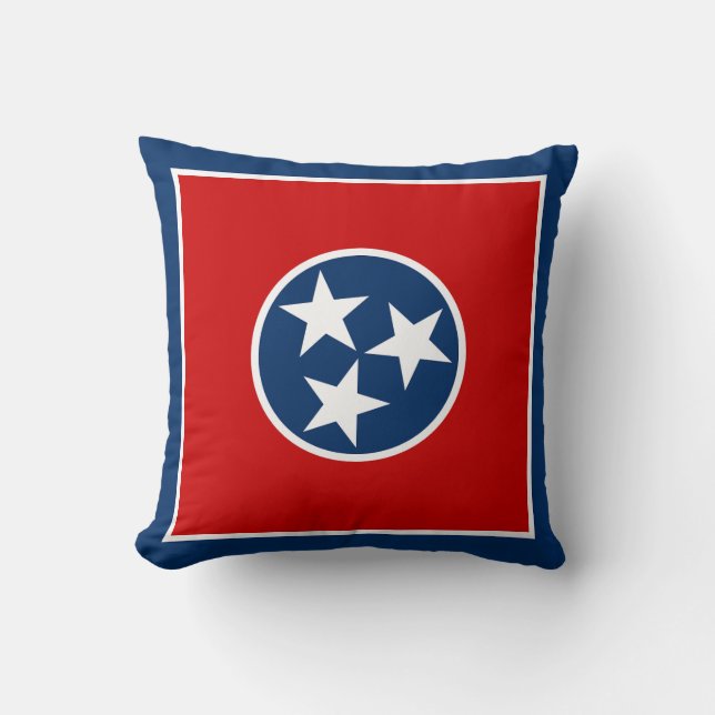 Staatsflagge von Tennessee Kissen (Vorderseite)