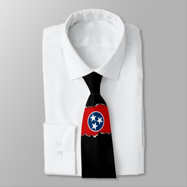 Staatsflagge von Tennessee Krawatte (Gebunden)