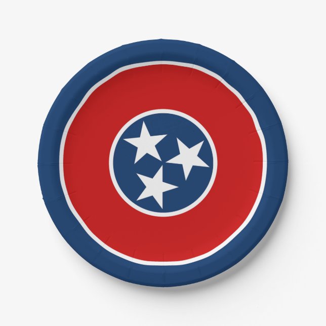 Staatsflagge von Tennessee Pappteller (Vorderseite)