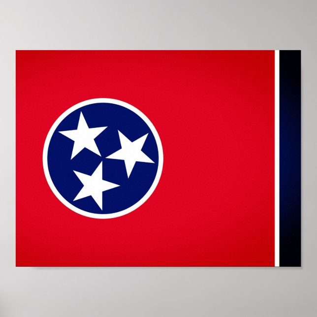 Staatsflagge von Tennessee Poster (Vorne)
