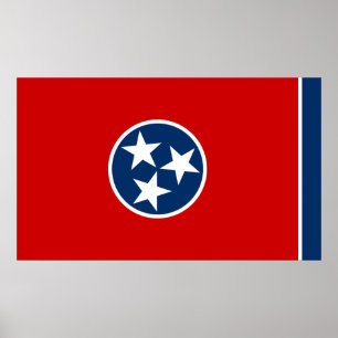 Staatsflagge von Tennessee Poster