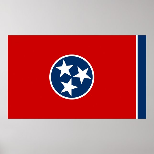 Staatsflagge von Tennessee Poster (Vorne)