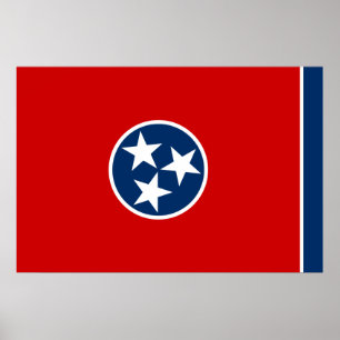 Staatsflagge von Tennessee Poster