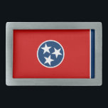 Staatsflagge von Tennessee Rechteckige Gürtelschnalle<br><div class="desc">Patriotische Tennessee-Staatsflagge.</div>