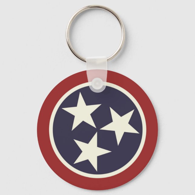 Staatsflagge von Tennessee Schlüsselanhänger (Vorderseite)