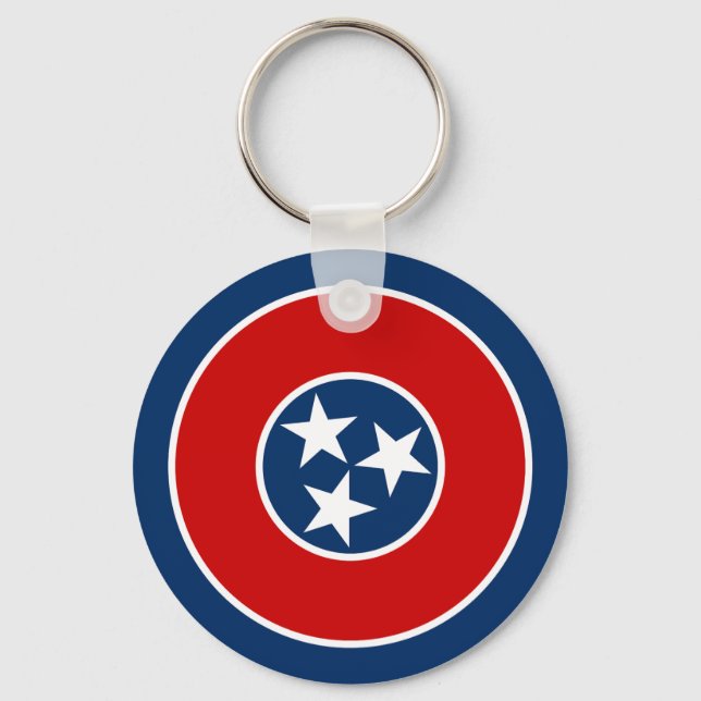 Staatsflagge von Tennessee Schlüsselanhänger (Vorderseite)
