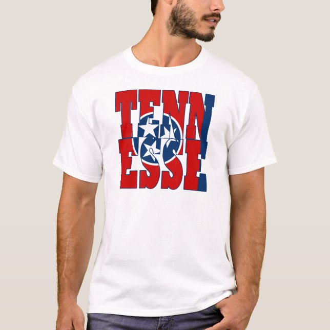 Staatsflagge von Tennessee T-Shirt (Vorderseite)