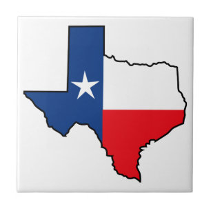 Staatsflagge von Texas Fliese