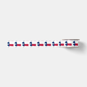 Staatsflagge von Texas mit Grunge-Grenze Satinband
