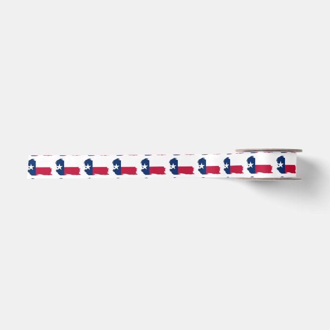 Staatsflagge von Texas mit Grunge-Grenze Satinband (Vorderseite)