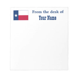 Staatsflagge von Texas Notizblock