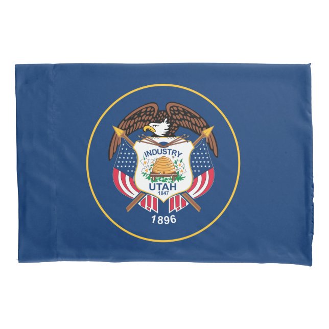 Staatsflagge von Utah Kissenbezug (Vorderseite)