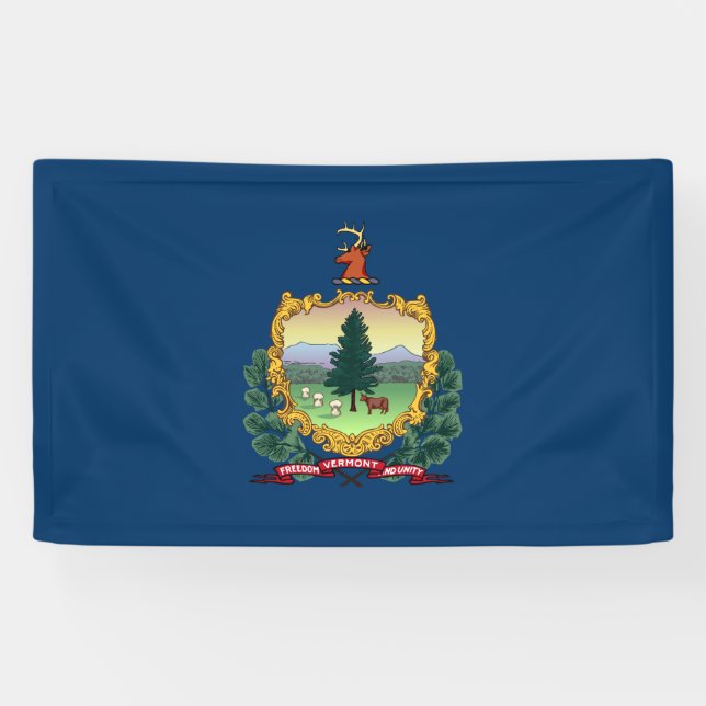 Staatsflagge von Vermont Banner (Horizontal)