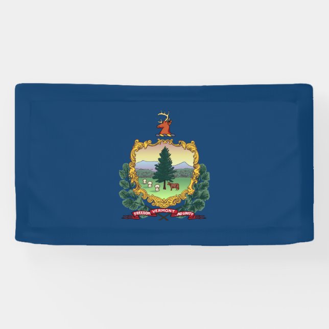 Staatsflagge von Vermont Banner (Horizontal)