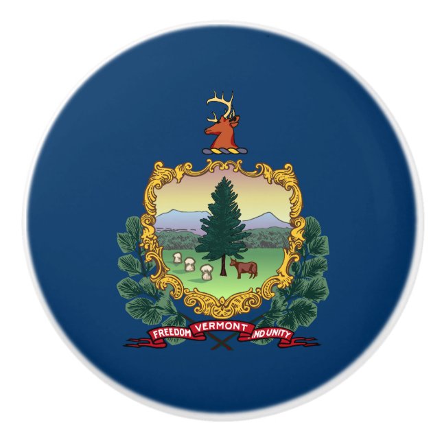 Staatsflagge von Vermont Keramikknauf (Vorderseite)