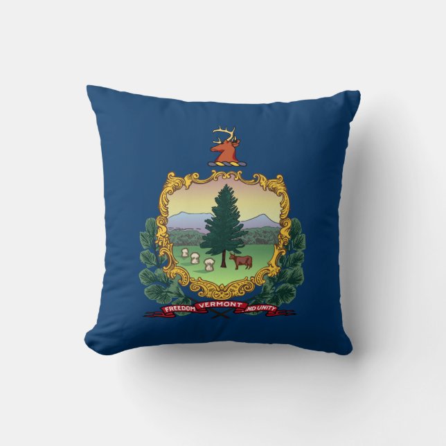 Staatsflagge von Vermont Kissen (Vorderseite)