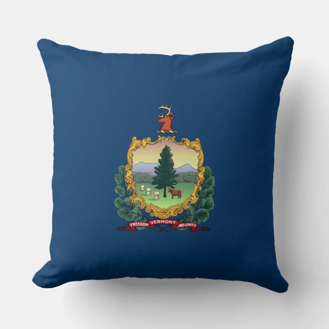 Staatsflagge von Vermont Kissen (Vorderseite)