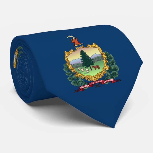 Staatsflagge von Vermont Krawatte (Gerollt)