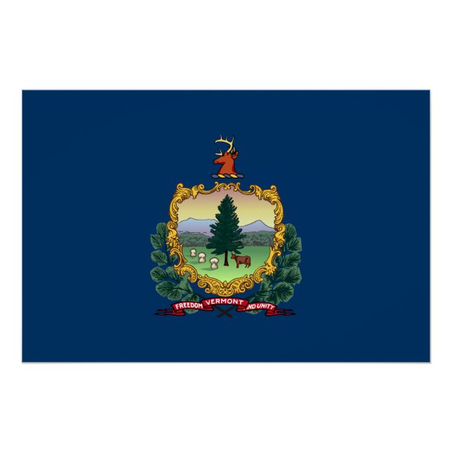 Staatsflagge von Vermont Poster (Vorderseite)