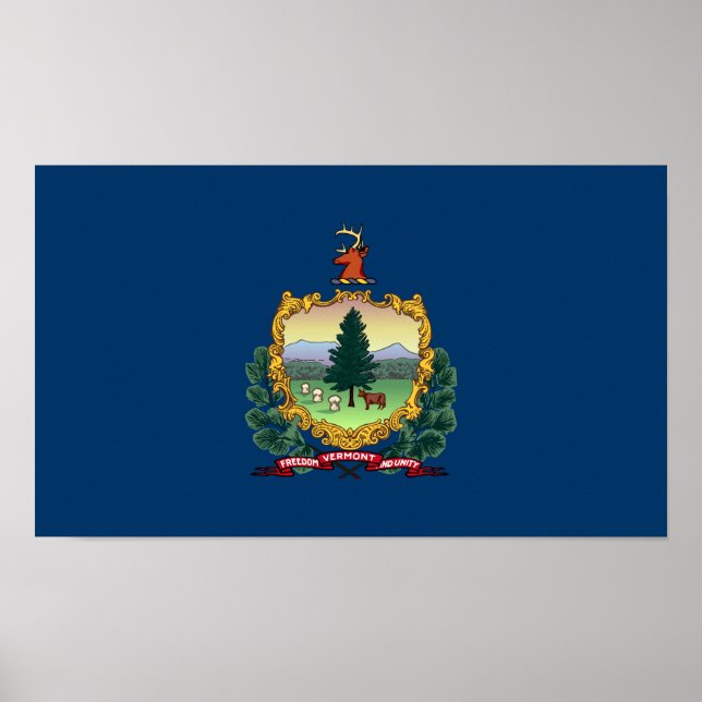 Staatsflagge von Vermont Poster (Vorne)