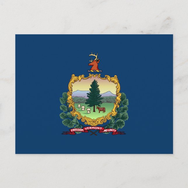 Staatsflagge von Vermont Postkarte (Vorderseite)
