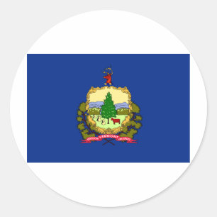 Staatsflagge von Vermont Runder Aufkleber