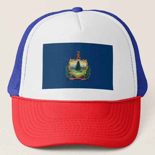 Staatsflagge von Vermont Truckerkappe (Vorderseite)