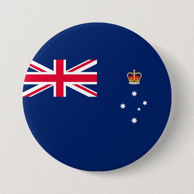 Staatsflagge von Victoria (Australien) Button (Vorderseite)