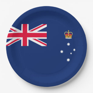 Staatsflagge von Victoria (Australien) Pappteller