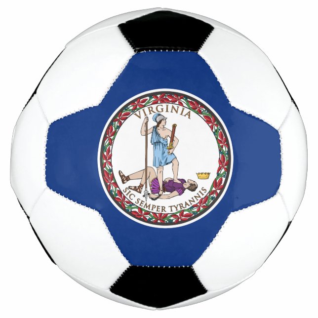 Staatsflagge von Virginia Fußball (Vorderseite)