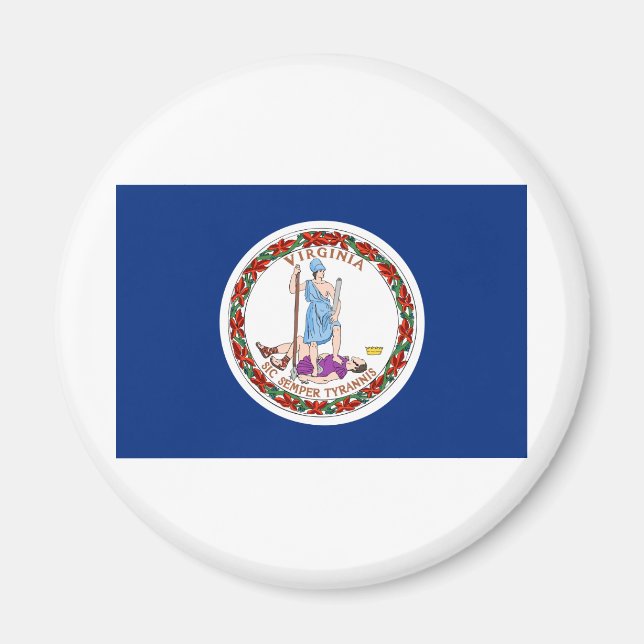 Staatsflagge von Virginia Magnet (Vorne)
