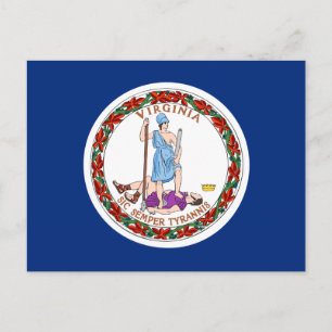 Staatsflagge von Virginia Postkarte
