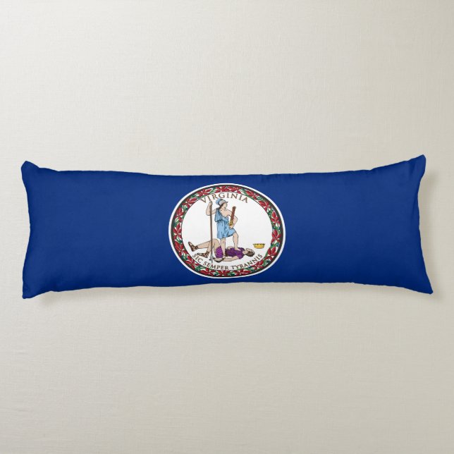 Staatsflagge von Virginia Seitenschläferkissen (Rückseite)