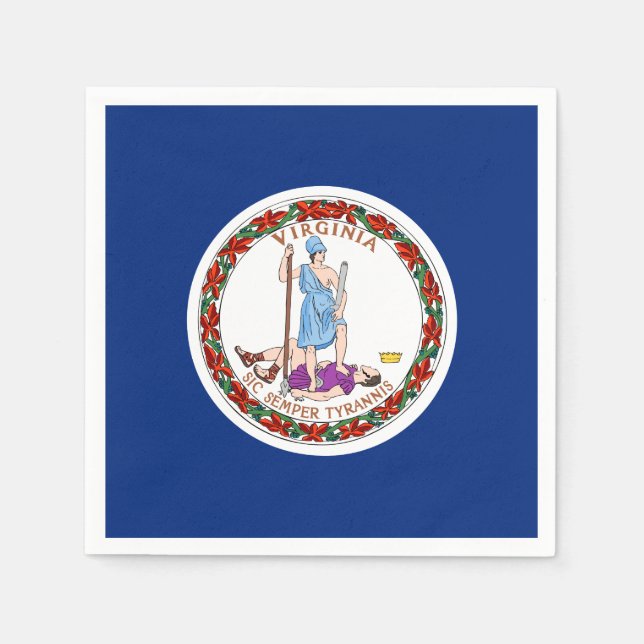 Staatsflagge von Virginia Serviette (Vorderseite)