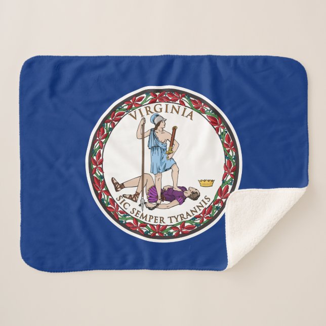 Staatsflagge von Virginia Sherpadecke (Vorderseite (Horizontal))