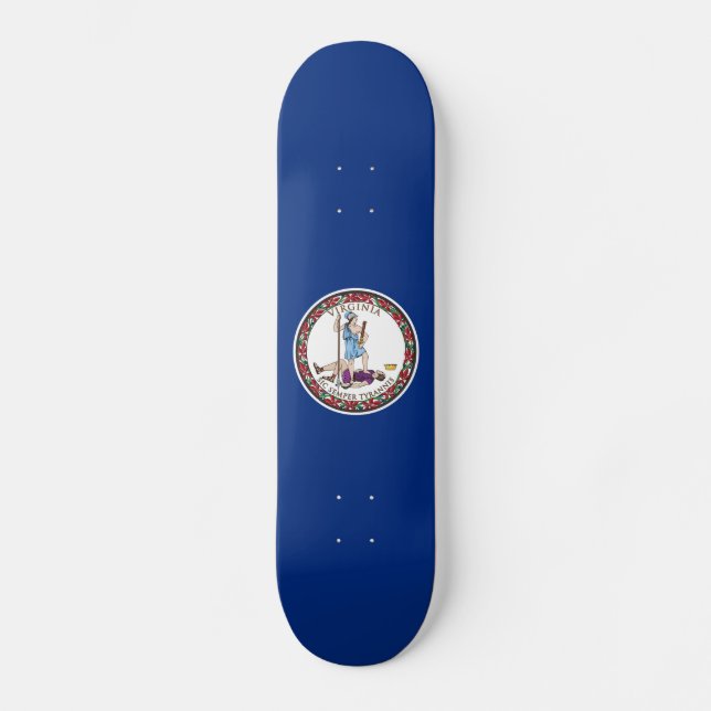 Staatsflagge von Virginia Skateboard (Vorderseite)