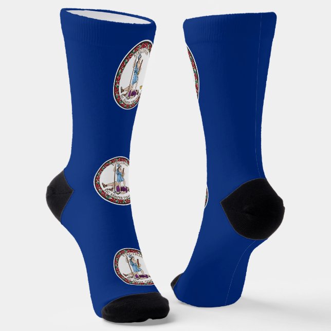 Staatsflagge von Virginia Socken (Gewinkelt)