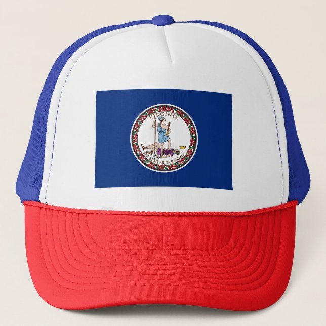 Staatsflagge von Virginia Truckerkappe (Vorderseite)